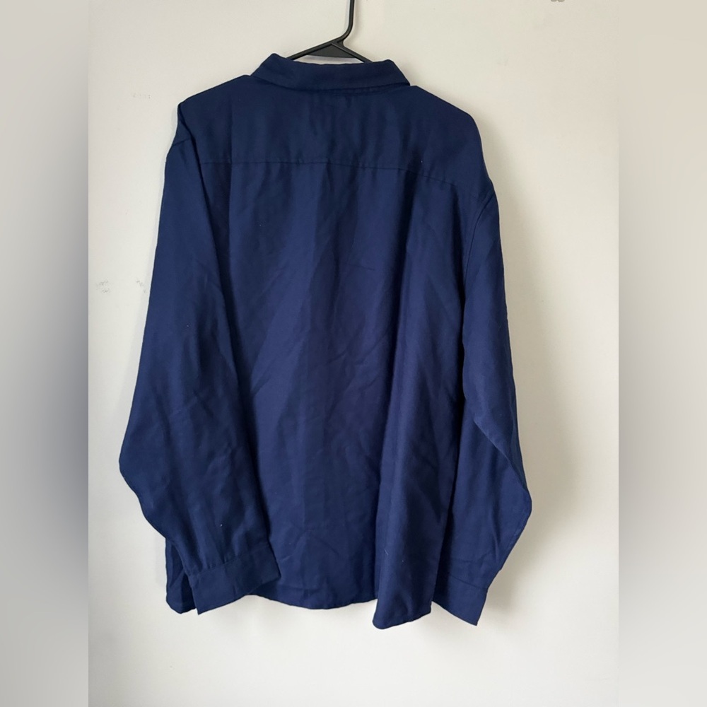 Marmot Fairfax Lightweight Flannel Shirt Button Down Casual Shirt Navy Blue XXL - Picture 5 of 10